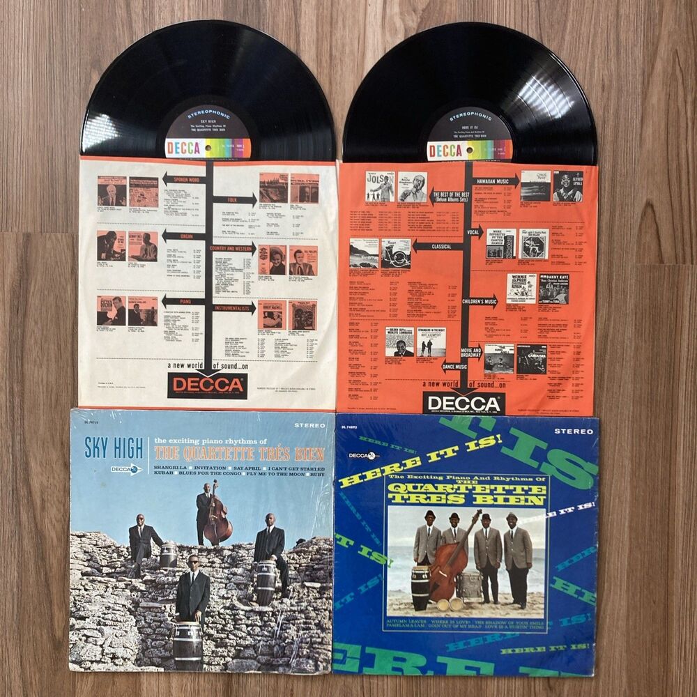 Quartette Tres Bien Vinyl LP Lot • Set of  2 • Here It Is, Sky High, Shangri-La